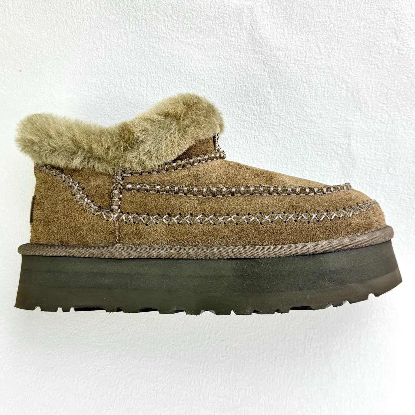 Local 💰600 Thick-soled Alpine Series# Hand-stitched design High mercerized cow suede➕Fur integrated lining Size 35 36 37 38 39 40